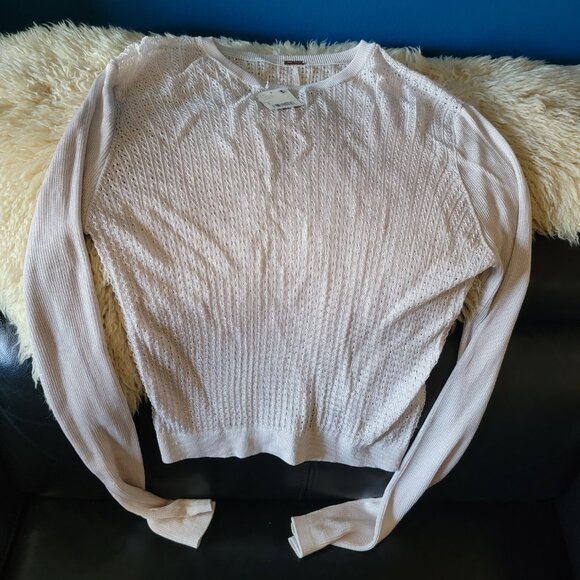 NWT Free People H2o crew pullover- color:found moon - size L - Picture 3 of 8